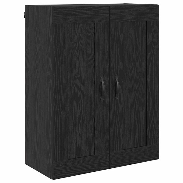 vidaXL Wandschrank Schwarz Eichen-Optik 69,5 x 34 x 90 cm
