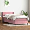 vidaXL Boxspringbett mit Matratze Rosa 80x220 cm Samt
