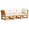 vidaXL 3-tlg. Garten-Lounge-Set mit Kissen Massivholz Akazie