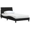 vidaXL Bett mit Matratze "Hanko" Schwarz 100x200 cm Stoff