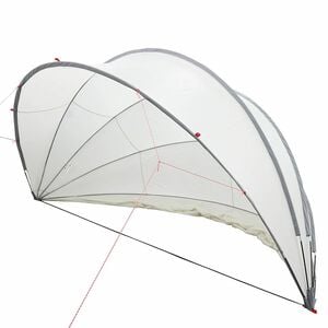 vidaXL Pool-Dome Grau und Orange 430 x 430 x 210 cm
