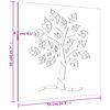vidaXL Garten-Wanddeko 55x55 cm Cortenstahl Baum-Design