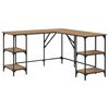vidaXL Schreibtisch Artisan-Eiche Holzwerkstoff 139 x 139 x 75 cm