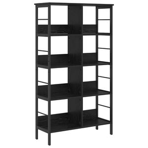 vidaXL B&uuml;cherregal Schwarz Eichen-Optik 82 x 32 x 144,5 cm