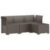 vidaXL 4-Sitzer Garten Sofa Rattan Look PP Hellgrau