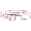 vidaXL Massivholzbett ohne Matratze Wei&szlig; 180x200 cm Kiefernholz