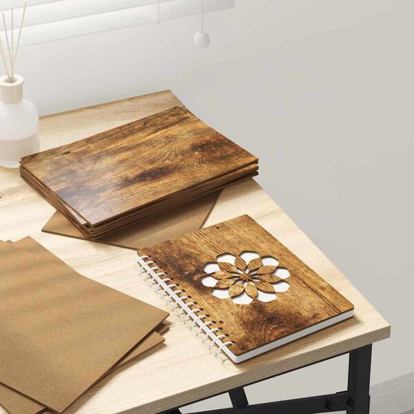 vidaXL Dekoplatten 150 pcs Räuchereiche 15 x 21 x 0.3 cm Holzwerkstoff