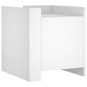 vidaXL Nachttisch Wei&szlig; 45x50x50 cm Holzwerkstoff
