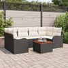vidaXL Garten-Sofa-Set 7 pcs Schwarz und Wei&szlig;