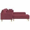 vidaXL Sofa mit Kissen 3 pcs Weinrot Stoff