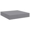 vidaXL Schweberegale 4 Stk. Grau 23x23,5x3,8 cm MDF