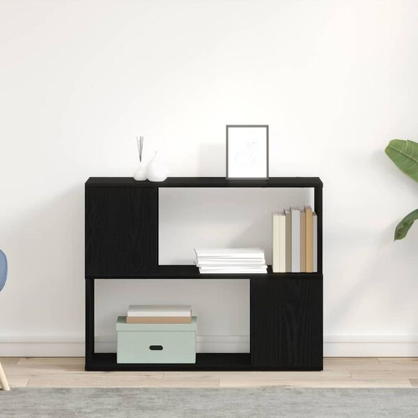 vidaXL TV-Schrankset Wandmontiert Schwarz Eichen-Optik 80 x 24 x 63 cm