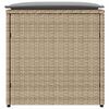 vidaXL Kissenbox mit Speicher Beige 50 x 50 x 50 cm Poly-Rattan