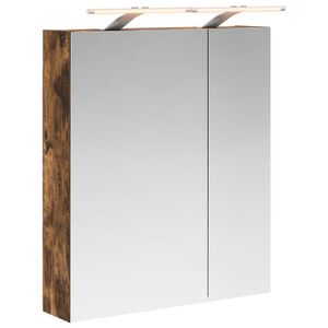 vidaXL Badezimmerspiegelschrank Ger&auml;ucherte Eiche 60 x 14,5 x 70 cm