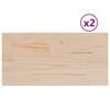 vidaXL Tischplatten 2 Stk. 70x35x2,5 cm Rechteckig Massivholz Kiefer