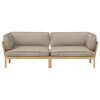 vidaXL Sofa Set mit Kissen Uni 2 pcs Taupe Massivholz Akazie