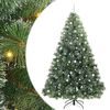 vidaXL K&uuml;nstlicher Weihnachtsbaum mit 300 LEDs Gr&uuml;n 240 cm PE und PVC
