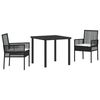 vidaXL Garten Essgruppe mit Kissen 5 pcs Beige Poly-Rattan