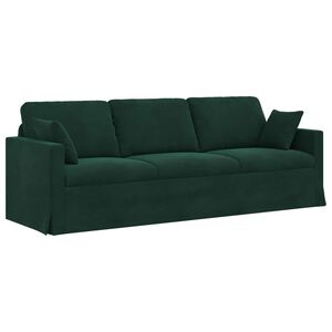 vidaXL Sofa Dunkelgr&uuml;n 228 x 78 x 80 cm Samt