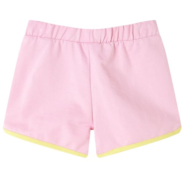 Kindershorts mit Besatz Knallrosa 140