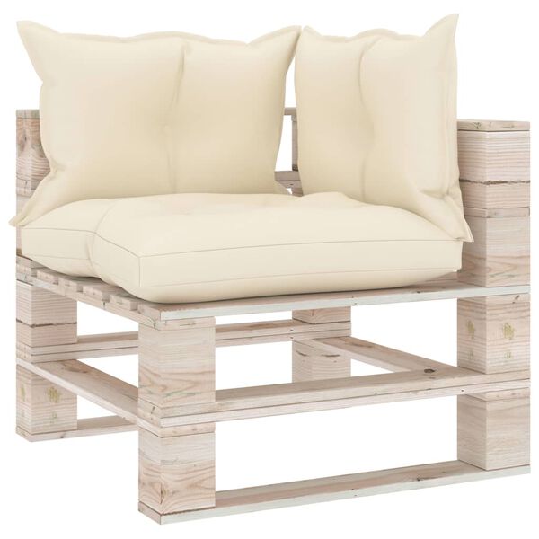 vidaXL 9-tlg. Garten-Lounge-Set aus Paletten mit Kissen Kiefernholz
