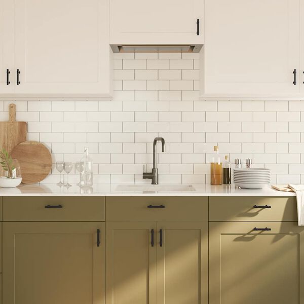 vidaXL M&ouml;belgriffe 10 Stk. Schwarz 64 mm Edelstahl