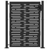 vidaXL Gartentor Schwarz 110 x 155 cm Pulverbeschichteter Stahl