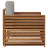 vidaXL Outdoor-Sofagarnitur Massives Akazienholz und Polyester Natur