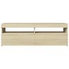 vidaXL TV-Schrank mit LED-Leuchten Sonoma-Eiche 120x35x40 cm