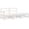 vidaXL 3-tlg. Garten-Lounge-Set Wei&szlig; Massivholz Kiefer