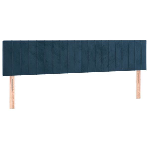 vidaXL Kopfteile 2 Stk. Dunkelblau 90x5x78/88 cm Samt