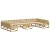 vidaXL Outdoor-Sofagarnitur 11 stk. Wei&szlig; und Beige
