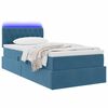vidaXL Bett mit Stauraum und LED mit LED Dunkelblau 100 x 200 cm Samt