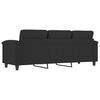 vidaXL 3-Sitzer-Sofa Schwarz 180 cm Mikrofasergewebe