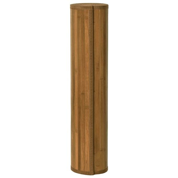 vidaXL Teppich Rechteckig Braun 80x400 cm Bambus