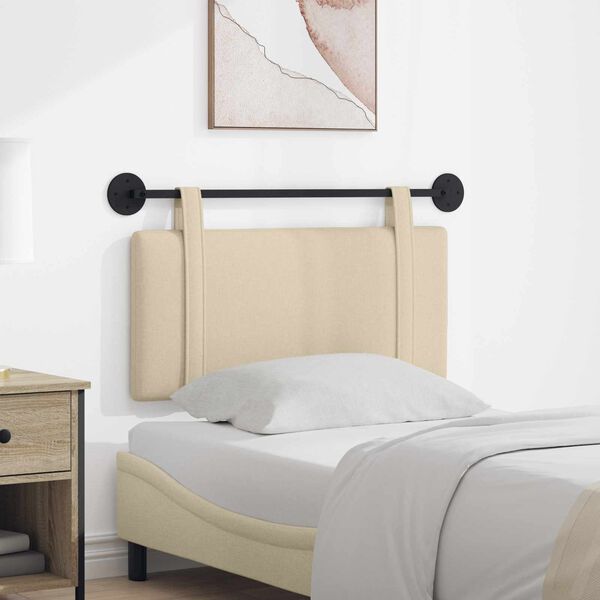 vidaXL H&auml;ngevorderseite Wandmontiert Uni Creme 90 x 55 x 5 cm Stoff