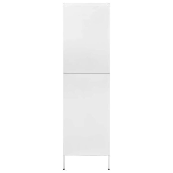 vidaXL Kleiderschrank Wei&szlig; 90x50x180 cm Stahl