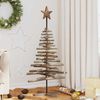 vidaXL Weihnachtsbaum mit Ständer Braun 120 cm Massivholz Teak