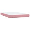 vidaXL Boxspringbett mit Matratze Rosa 140x210 cm Samt