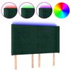 vidaXL LED Kopfteil Dunkelgr&uuml;n 147x16x118/128 cm Samt
