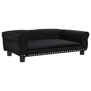 vidaXL Hundebett Schwarz 95x55x30 cm Kunstleder