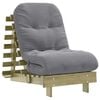 vidaXL Futon Schlafsofa mit Matratze 60x206x11 Kiefernholz Impr&auml;gniert