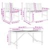 vidaXL Garten Essgruppe 5 pcs Braun Akazie Massivholz