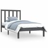 vidaXL Massivholzbett Grau Kiefer 75x190 cm