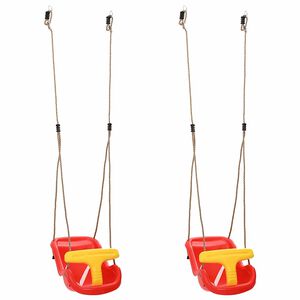 vidaXL Baby Schaukel 2 Stk. Rot 36 x 43 x 42 cm Kunststoff
