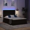 vidaXL Bett mit Stauraum und LED mit LED Schwarz 140 x 190 cm Samt
