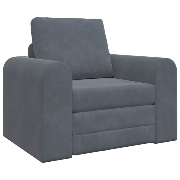 vidaXL Klappsofa Bett Dunkelgrau 98 x 71 x 83 cm Samt
