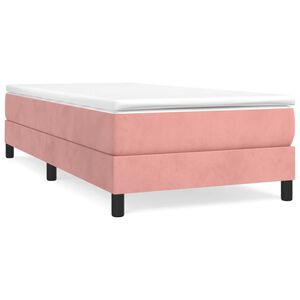 vidaXL Boxspringbettgestell Rosa 100x200 cm Samt