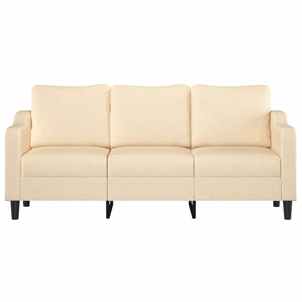 vidaXL 3-Sitzer-Sofa Creme 180 cm Stoff