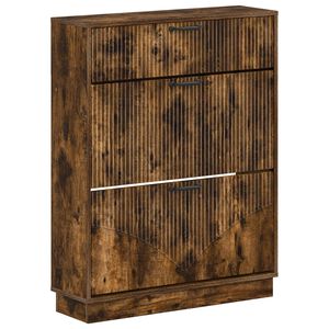 vidaXL Schuhschrank HOORN 78 x 24 x 100 cm Holzwerkstoff R&auml;uchereiche